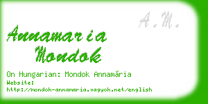 annamaria mondok business card