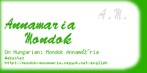 annamaria mondok business card